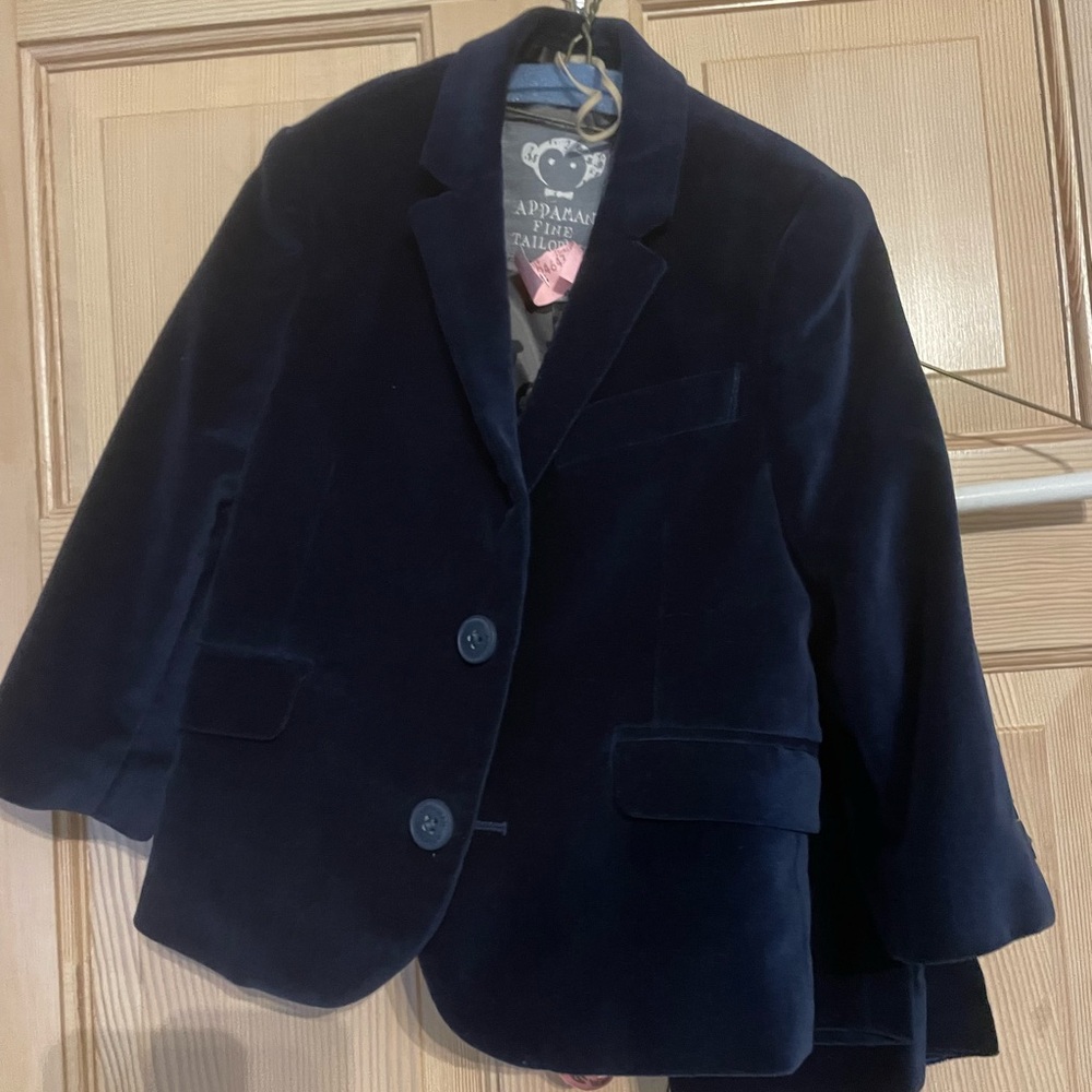 Boys velour suit- worn once in a wedding as the ring bearer